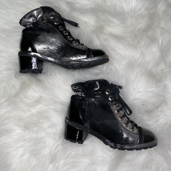 Chanel Silver Combat Bootie - Picture 5 of 13